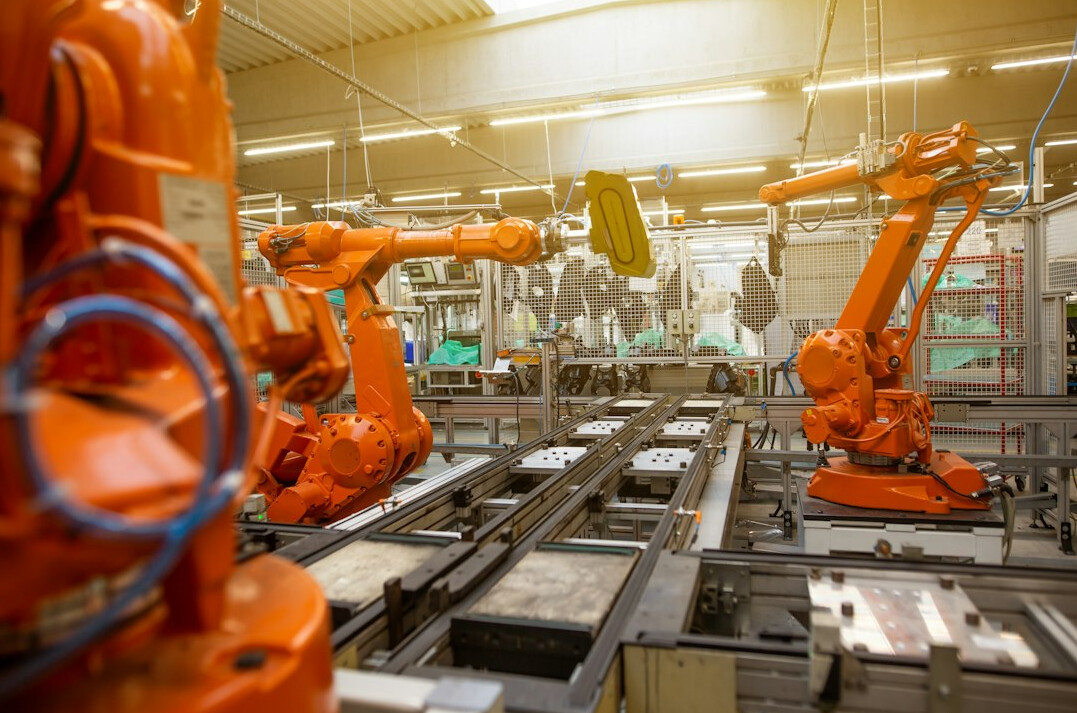 manufacturing plant with automation