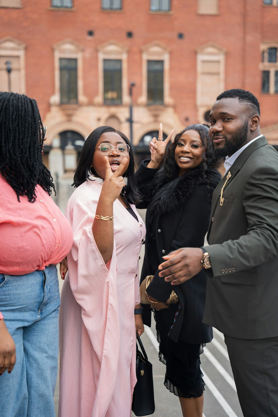 diverse business team celebrating success
